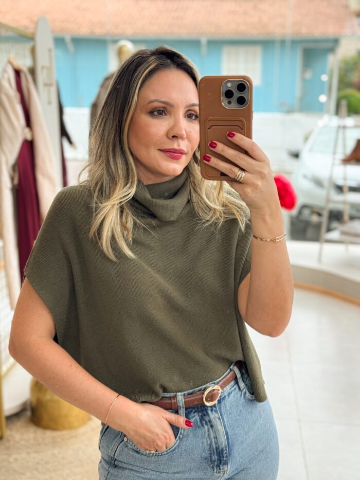 Blusa Modal Gola Alta Yumi - Imagem 1